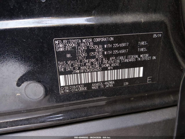 Toyota Rav4 Xle 2019 JTMW1RFV3KD026053 Image 9