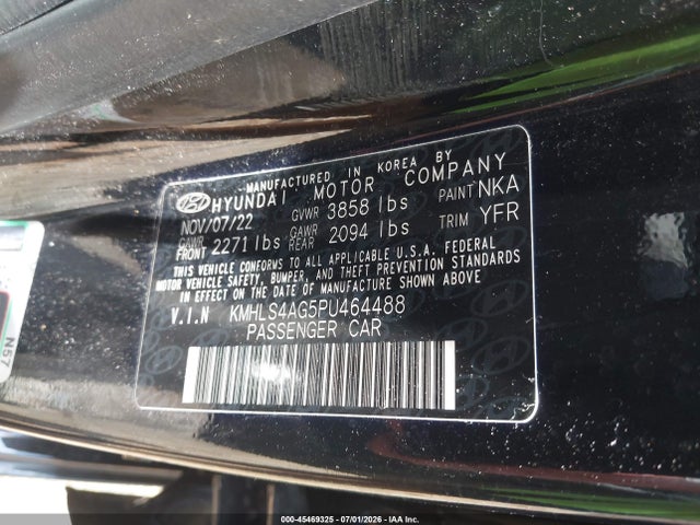 KMHLS4AG5PU464488 Hyundai ELANTRA SEL