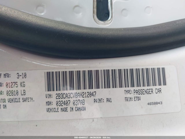 Продажа на аукционе авто 2010 Dodge Charger Sxt, vin: 2B3CA3CV8AH212047, номер лота: 45469327