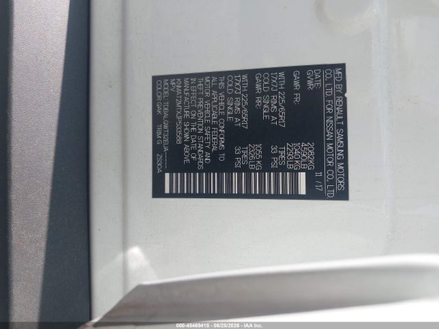 Продажа на аукционе авто 2018 Nissan Rogue Sv, vin: KNMAT2MTXJP533588, номер лота: 45469415