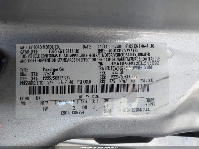 Ford C-max Hybrid Sel 2014 1FADP5BU2EL513692 Image 9