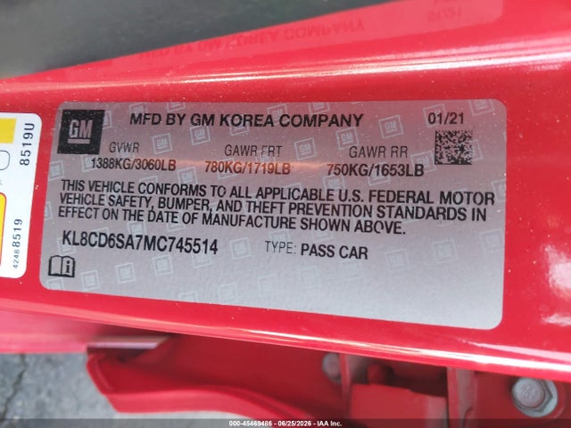 Chevrolet Spark Fwd 1lt Automatic 2021 KL8CD6SA7MC745514 Image 9