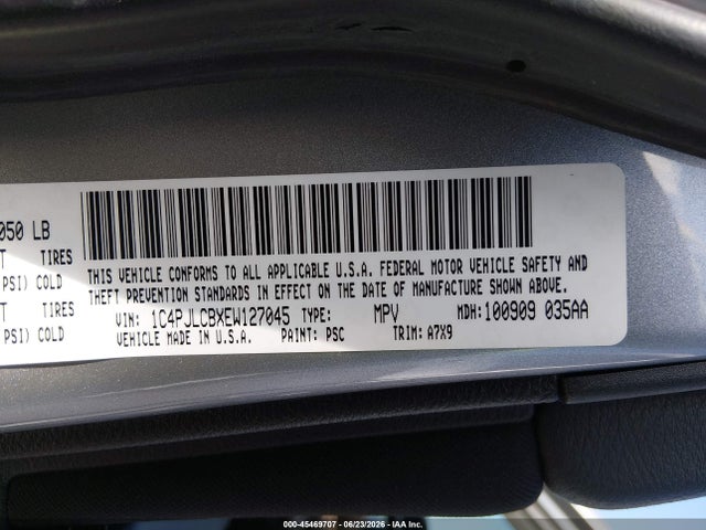 1C4PJLCBXEW127045 Jeep Cherokee Latitude