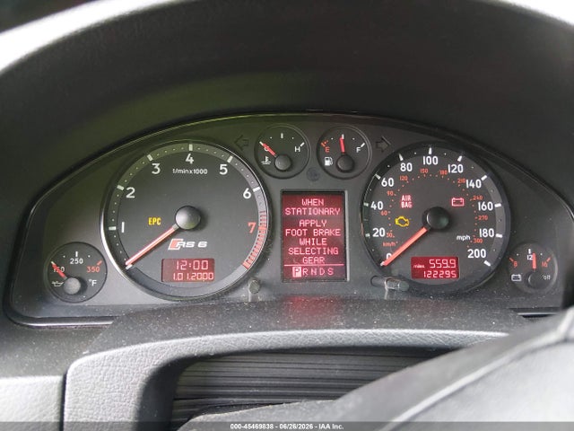 45469838 :رقم المزاد ، WUAPV54B23N905262 vin ، 2003 Audi Rs6 4.2 مزاد بيع