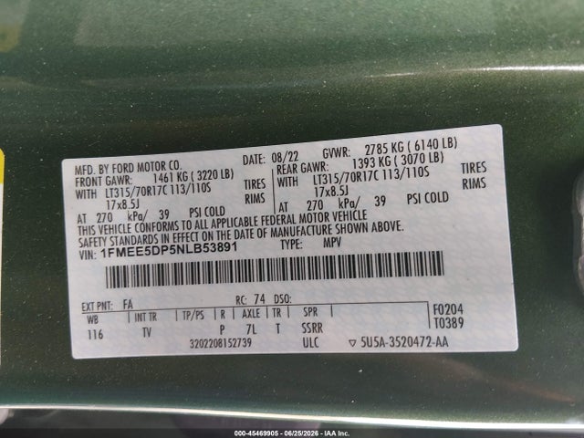 Ford Bronco Wildtrak 2022 1FMEE5DP5NLB53891 Image 9
