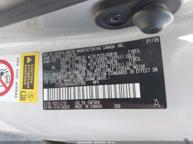 Продаж на аукціоні авто 2010 Lexus Rx 350, vin: 2T2ZK1BAXAC001169, номер лоту: 45469966