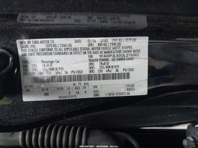 Ford FOCUS ST 2016 1FADP3L93GL276082 Image 9