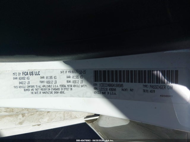 Chrysler 200 Limited 2016 1C3CCCAB8GN160585 Image 9