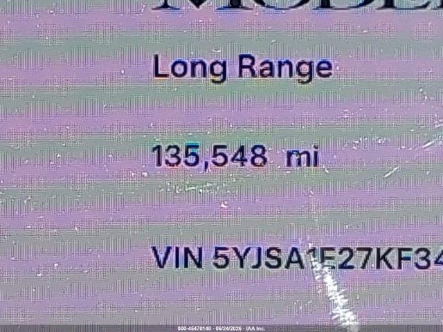 Tesla MODEL S 2019 5YJSA1E27KF348811 Image 31