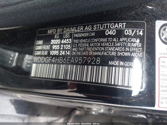 WDDGF4HB6EA957928 Mercedes-Benz C 250 Sport