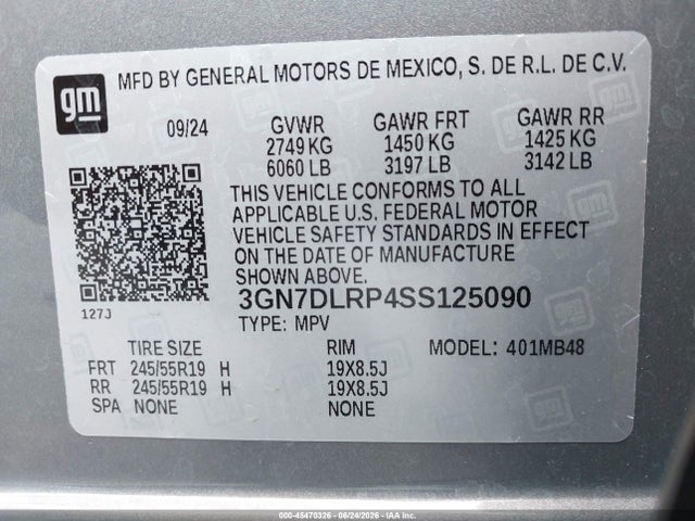 Chevrolet Equinox Ev Lt 2025 3GN7DLRP4SS125090 Image 9