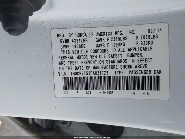 1HGCR2F53FA021723 Honda Accord Sport