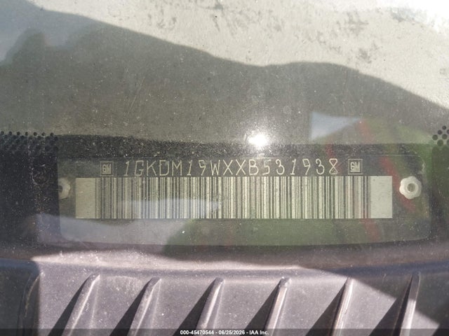 1999 Gmc Safari Passenger Sl მანქანა იყიდება აუქციონზე, vin: 1GKDM19WXXB531938, აუქციონის ნომერი: 45470544