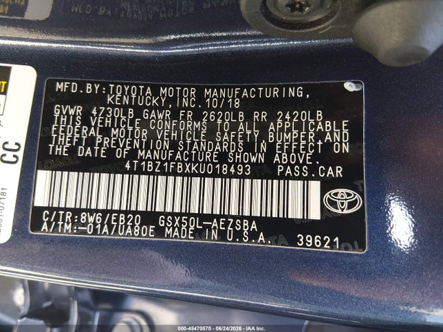 Toyota Avalon Touring 2019 4T1BZ1FBXKU018493 Image 9