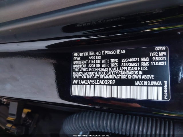 Porsche Cayenne 2020 WP1AA2AY5LDA00282 Image 9