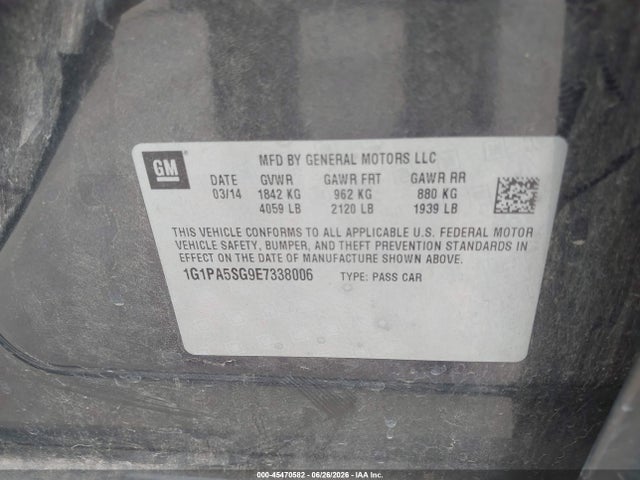 1G1PA5SG9E7338006 Chevrolet Cruze Ls Auto