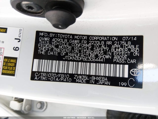 JTDKN3DP6E3064441 Toyota PRIUS PLUG-IN