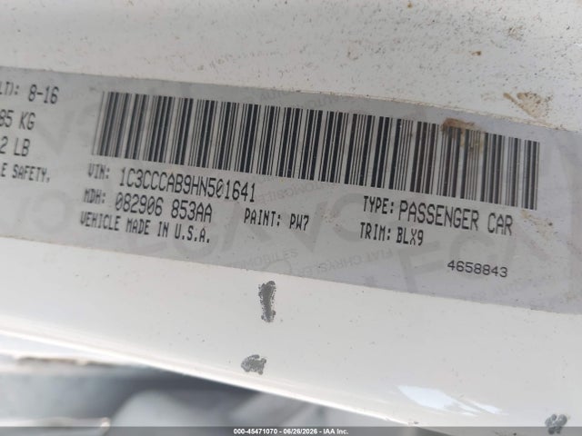 45471070 :رقم المزاد ، 1C3CCCAB9HN501641 vin ، 2017 Chrysler 200 Limited Platinum مزاد بيع