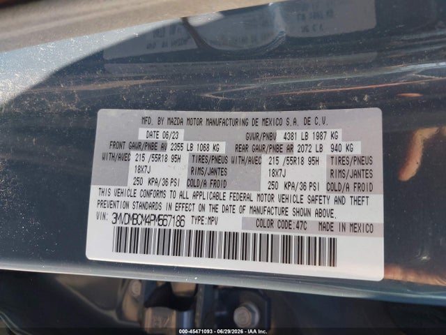 Aukcja sprzedaży 2023 Mazda Cx-30 2.5 S Carbon Edition, vin: 3MVDMBCM4PM567186, numer aukcji: 45471093