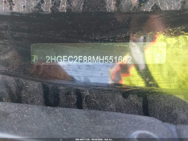 45471126 :رقم المزاد ، 2HGFC2F88MH551662 vin ، 2021 Honda Civic Sport مزاد بيع