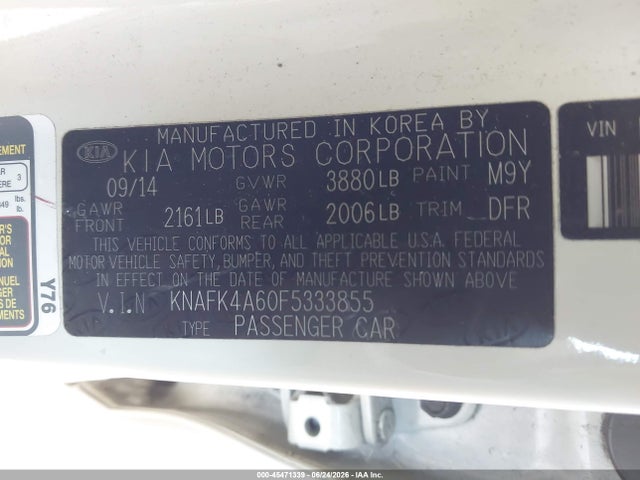 KIA FORTE LX 2015 KNAFK4A60F5333855 Image 9