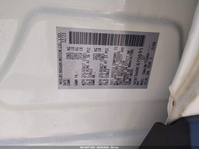 Продаж на аукціоні авто 2024 Nissan Rogue S Fwd, vin: 5N1BT3AA0RC670695, номер лоту: 45471425