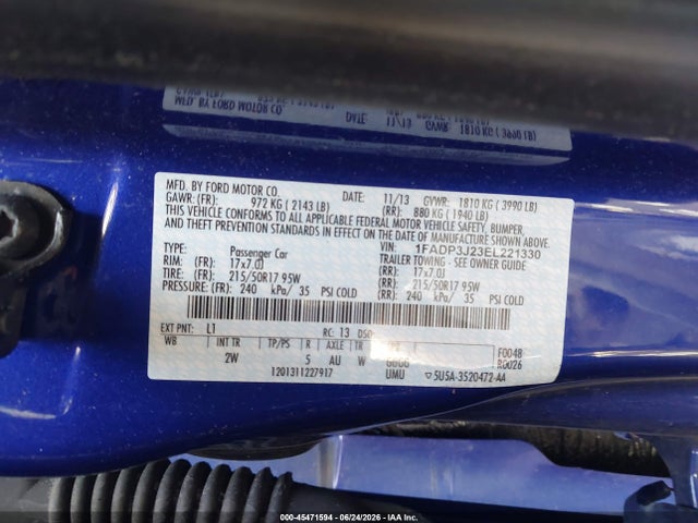 Ford Focus Titanium 2014 1FADP3J23EL221330 Image 9