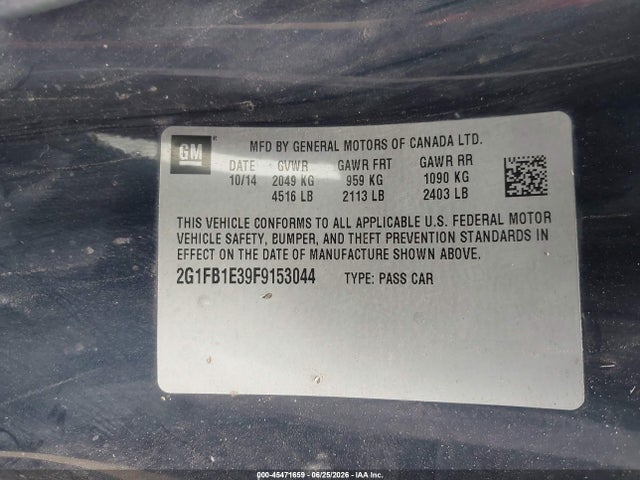2G1FB1E39F9153044 Chevrolet Camaro 2ls