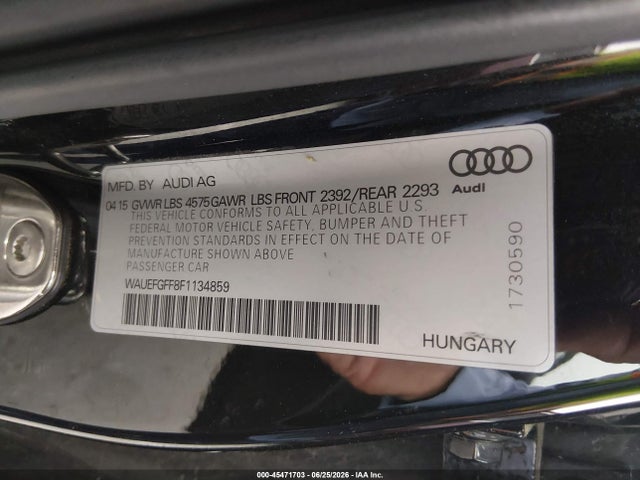 WAUEFGFF8F1134859 Audi A3 2.0t Premium