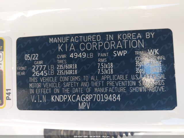 KNDPXCAG8P7019484 KIA Sportage Hybrid Sx-prestige