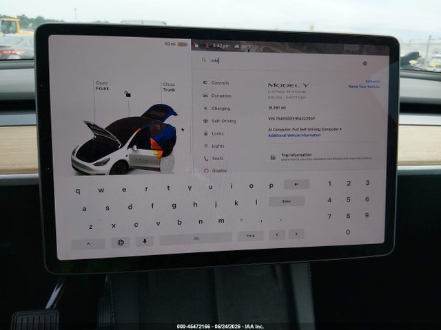 Aukcja sprzedaży 2024 Tesla Model Y Long Range Dual Motor All-wheel Drive, vin: 7SAYGDEE1RA222507, numer aukcji: 45472166