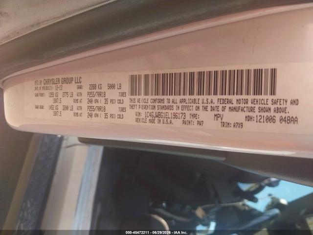 Продаж на аукціоні авто 2014 Jeep Wrangler Sahara, vin: 1C4GJWBG1EL196173, номер лоту: 45472211