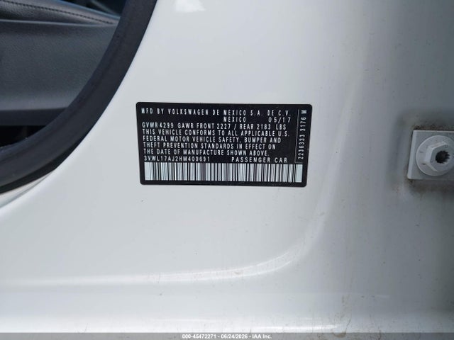 3VWL17AJ2HM400691 Volkswagen Jetta 1.8t Sel/1.8t Sel Premium