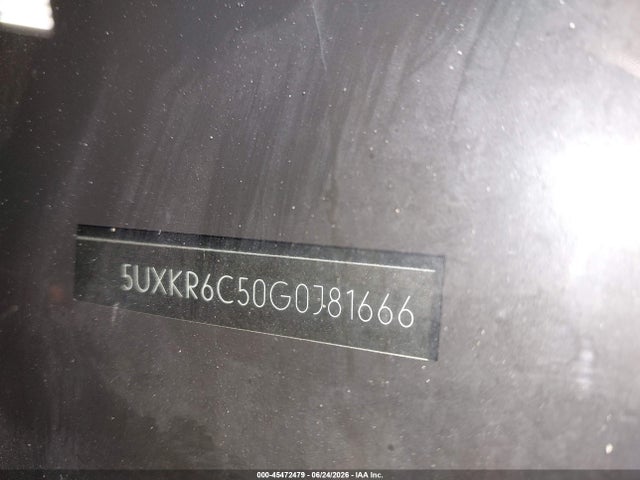 45472479 :رقم المزاد ، 5UXKR6C50G0J81666 vin ، 2016 Bmw X5 Xdrive50i مزاد بيع
