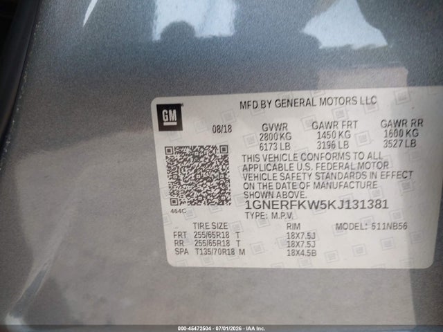 Chevrolet Traverse Ls 2019 1GNERFKW5KJ131381 Image 9