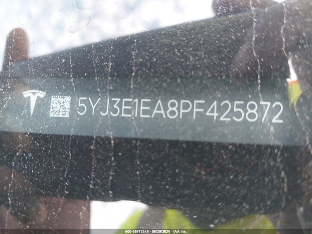 Aukcja sprzedaży 2023 Tesla Model 3 Rear-wheel Drive, vin: 5YJ3E1EA8PF425872, numer aukcji: 45472545