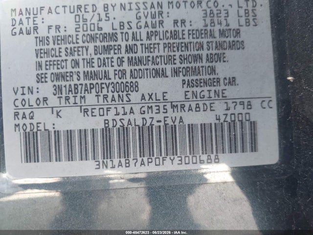 Nissan SENTRA SV 2015 3N1AB7AP0FY300688 Image 9