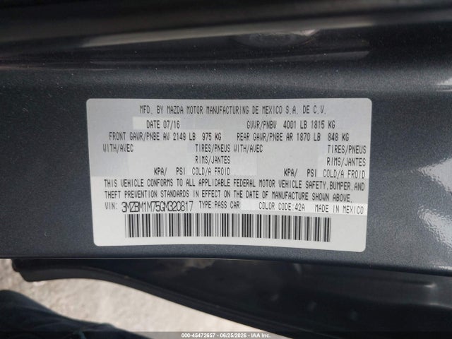 Mazda Mazda3 I Touring 2016 3MZBM1M75GM320817 Image 9