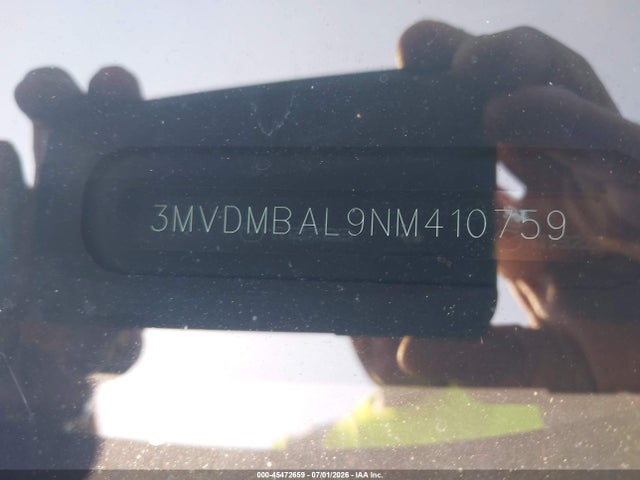 45472659 :رقم المزاد ، 3MVDMBAL9NM410759 vin ، 2022 Mazda Cx-30 2.5 S مزاد بيع