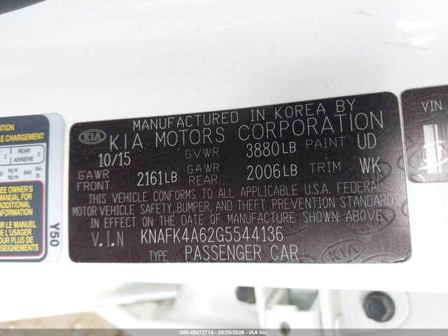 KIA FORTE LX 2016 KNAFK4A62G5544136 Image 9