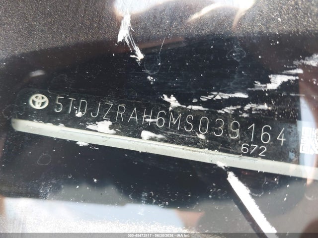 Toyota Highlander Xse 2021 5TDJZRAH6MS039164 Image 9