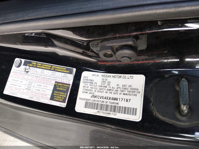 Aukcja sprzedaży 2004 Infiniti G35, vin: JNKCV54EX4M817197, numer aukcji: 45472871