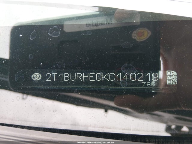 Toyota COROLLA LE 2019 2T1BURHE0KC140219 Image 9