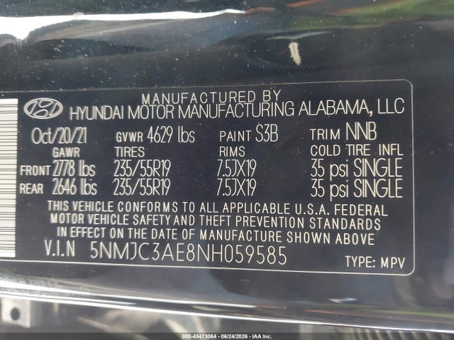 Hyundai TUCSON SEL 2022 5NMJC3AE8NH059585 Image 9