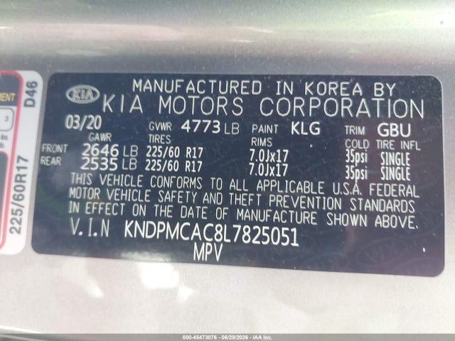 KIA Sportage Lx 2020 KNDPMCAC8L7825051 Image 9