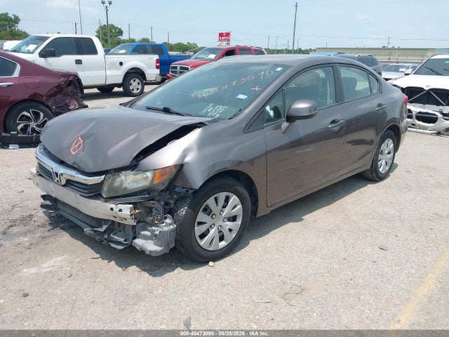 45473090 :رقم المزاد ، 2HGFB2F55CH524541 vin ، 2012 Honda Civic Lx مزاد بيع