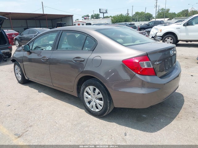 45473090 :رقم المزاد ، 2HGFB2F55CH524541 vin ، 2012 Honda Civic Lx مزاد بيع