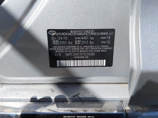 5NPE34AF2FH229086 Hyundai Sonata Sport