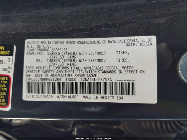 3TMLB5JN8RM021204 Toyota Tacoma Trd Off Road