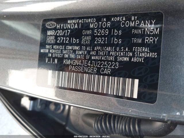 Genesis G80 3.8 2018 KMHGN4JE4JU225223 Image 9